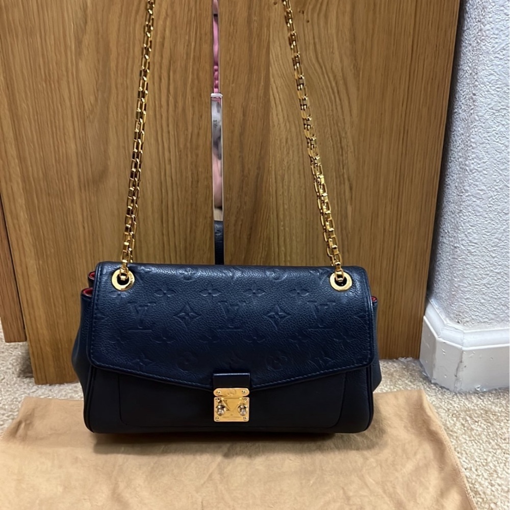 Louis Vuitton Saint Germain Empreinte NAVY Blue Shoulder Bag Good used condition
